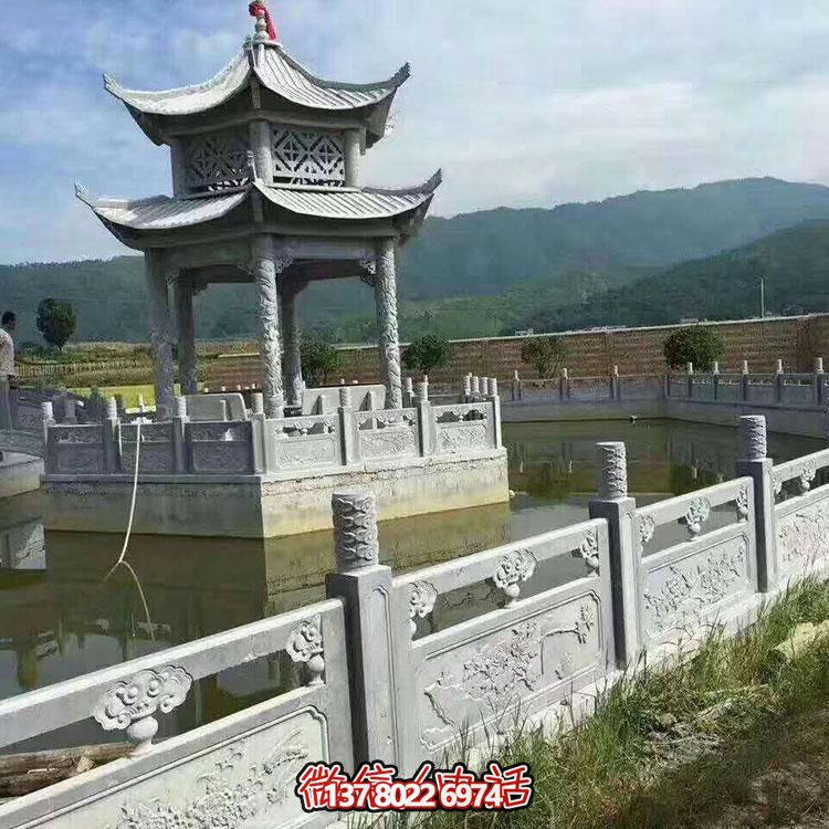 古典仿古水池涼亭，享受休閑園林生活