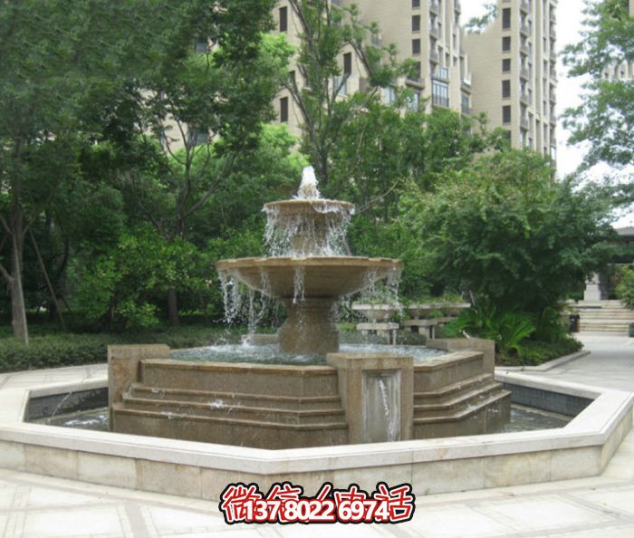 精美石雕大型噴泉，美化小區(qū)廣場(chǎng)景觀