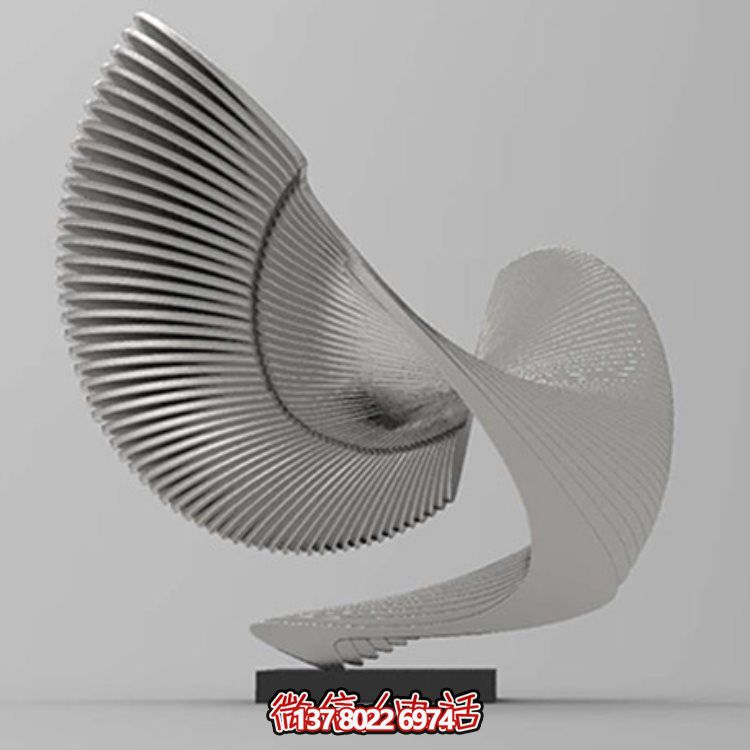 抽象不銹鋼戶外擺件，室內創意園林景觀裝飾