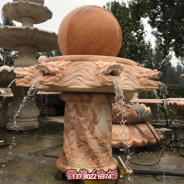 天然紅木雕刻龍頭風(fēng)水球，企業(yè)禮品貼心挑選