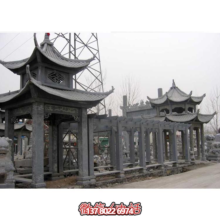 精美石雕，時(shí)尚的大理石長廊營造絕美的戶外公園雕塑