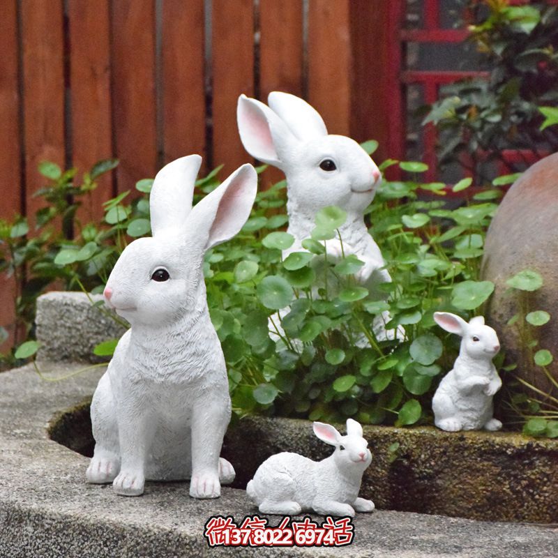 玻璃鋼兔子雕塑，點亮您的草坪