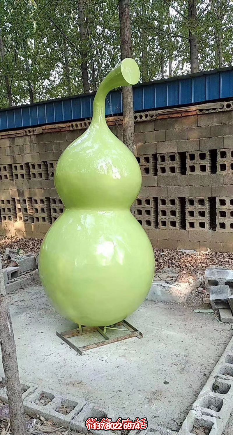玻璃鋼烤漆園林葫蘆雕塑，點亮景區