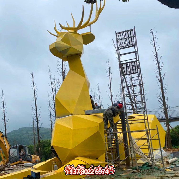 大型梅花鹿雕塑，點亮公園廣場景觀