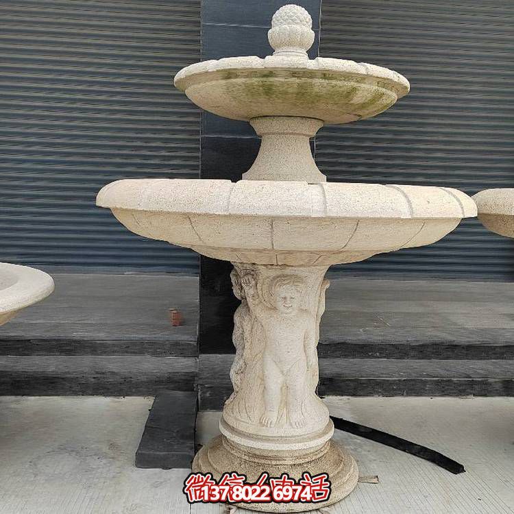 品質(zhì)戶(hù)外花崗巖浮雕歐式流水花盆噴泉景觀(guān)雕塑