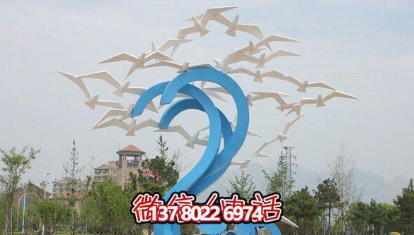 玻璃鋼公園創(chuàng)意個(gè)性放飛的鴿子雕塑