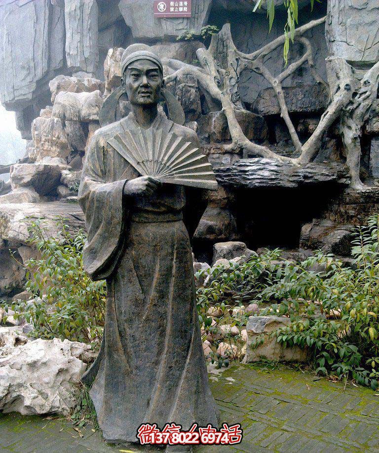 公園景區(qū)詩(shī)人杜甫古代人物銅雕