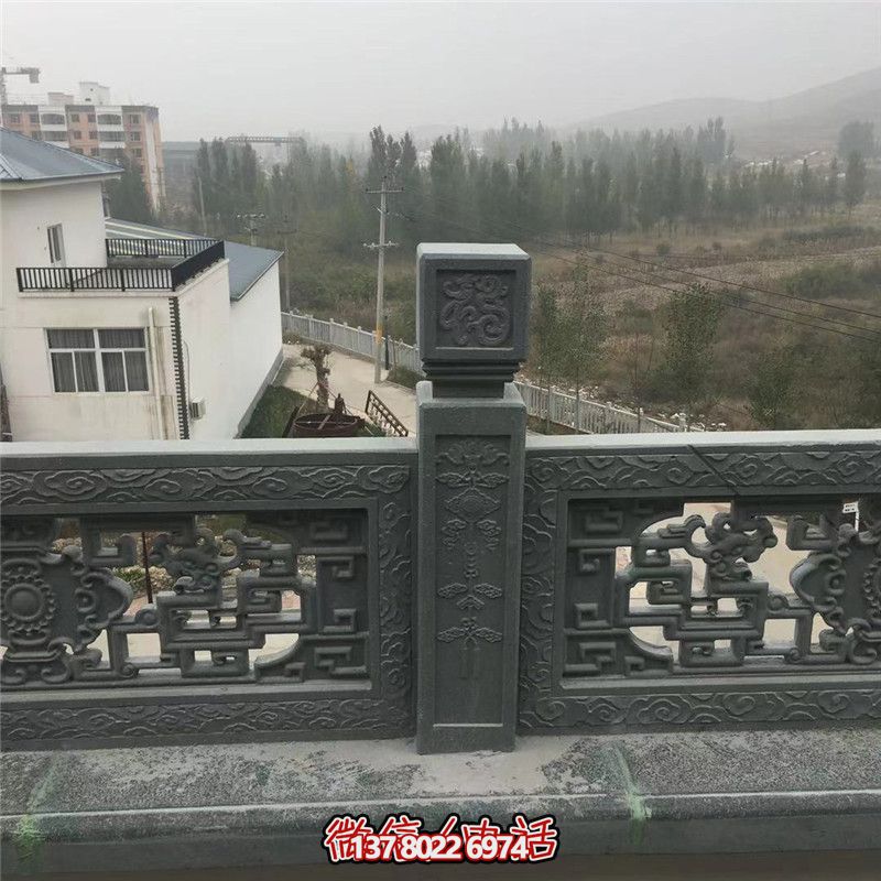 庭院陽臺青石仿古鏤空欄桿護(hù)欄雕塑 庭院陽臺青石仿古鏤空欄桿護(hù)欄雕塑