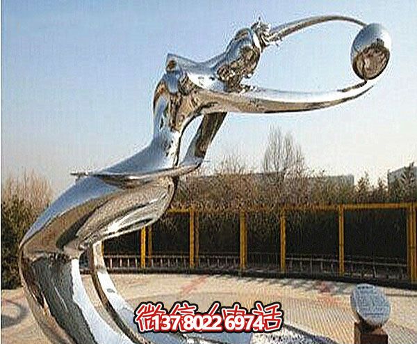 公園廣場(chǎng)抽象女人投球雕塑戶(hù)外景觀(guān)球體雕塑