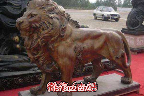 獅子雕塑-廣場玻璃鋼仿真動(dòng)物獅子雕塑