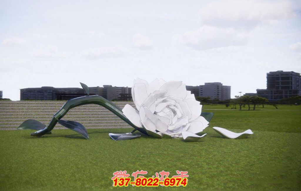 不銹鋼繁花：草坪上的詩(shī)意綻放